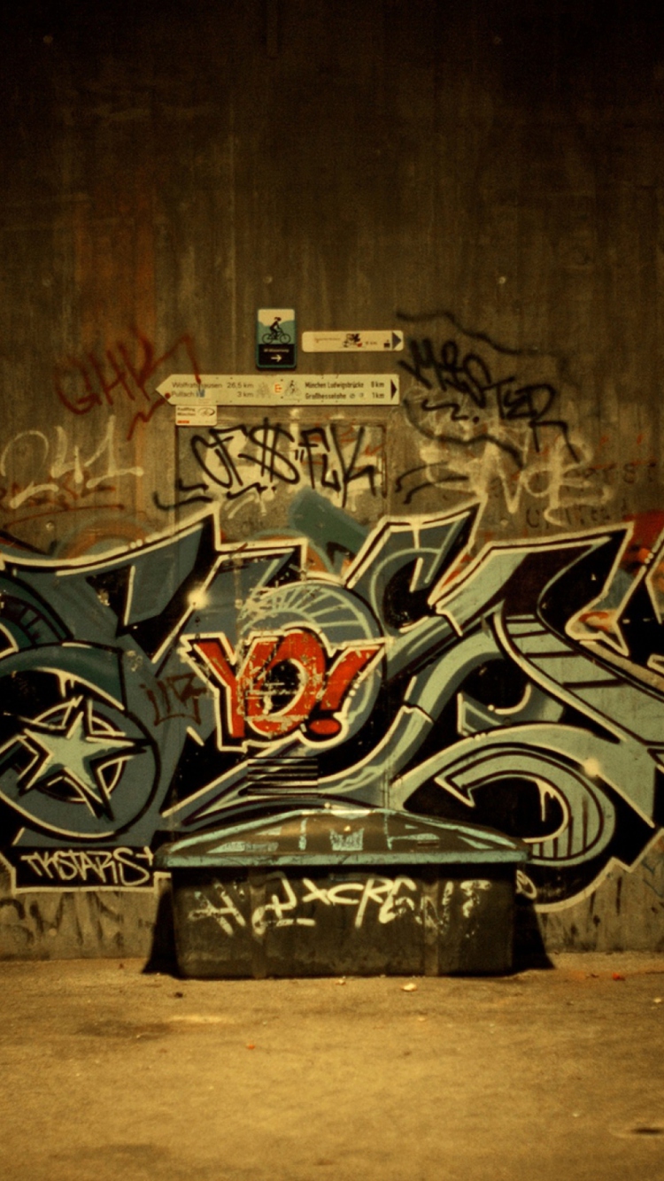 Fondo de pantalla Graffiti Urban Hip-Hop 750x1334