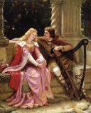 Обои Edmund Leighton Romanticism English Painter 128x160