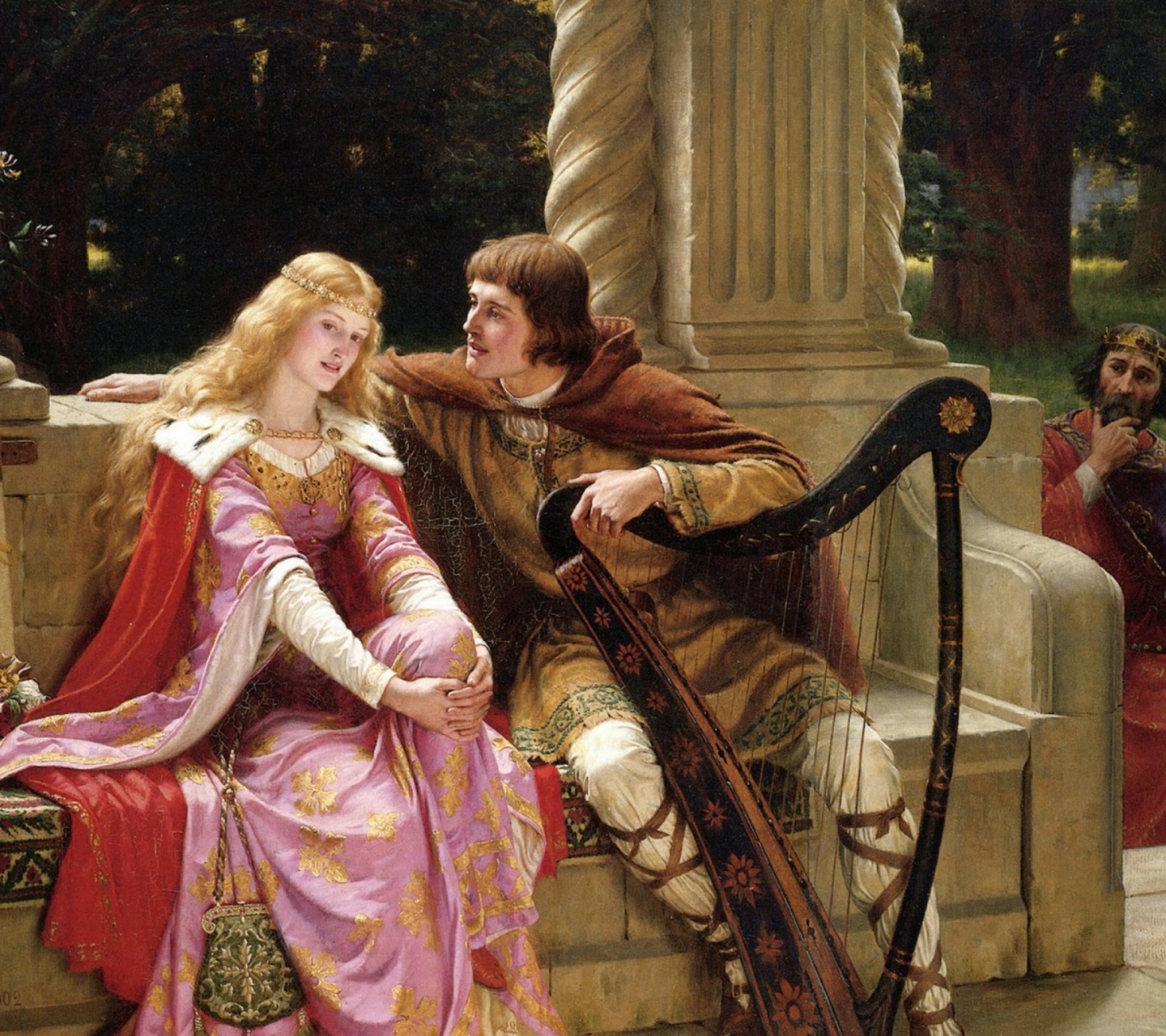 Обои Edmund Leighton Romanticism English Painter 1440x1280