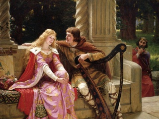 Edmund Leighton Romanticism English Painter wallpaper 320x240