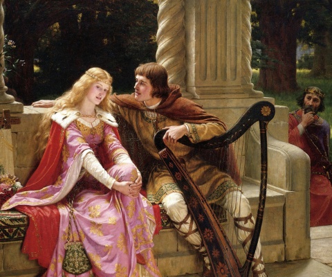 Обои Edmund Leighton Romanticism English Painter 480x400