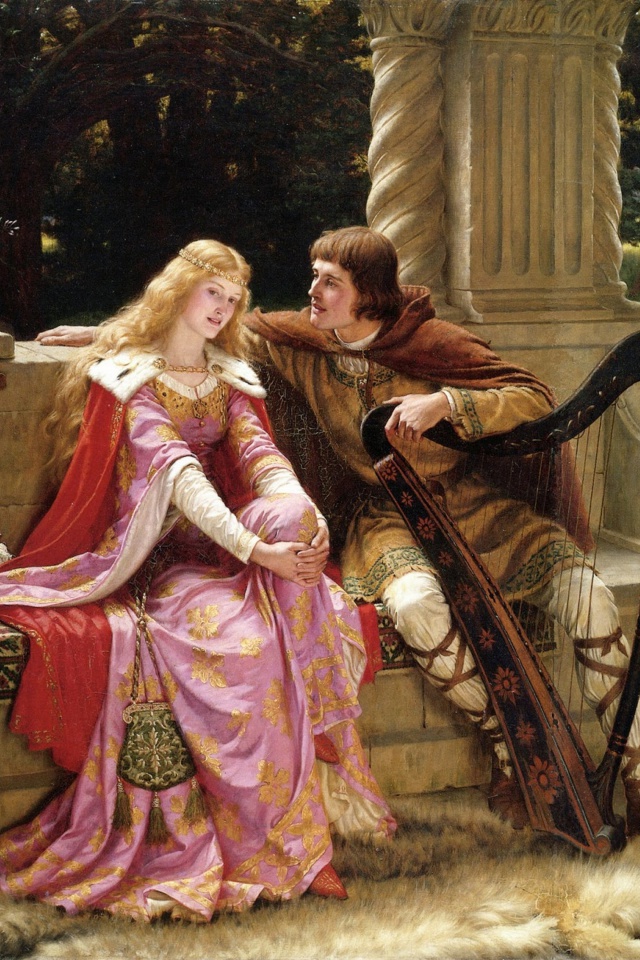 Sfondi Edmund Leighton Romanticism English Painter 640x960