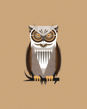 Das Owl Illustration Wallpaper 176x220