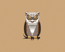 Das Owl Illustration Wallpaper 220x176