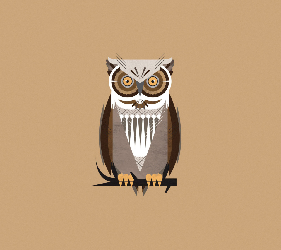 Обои Owl Illustration 960x854