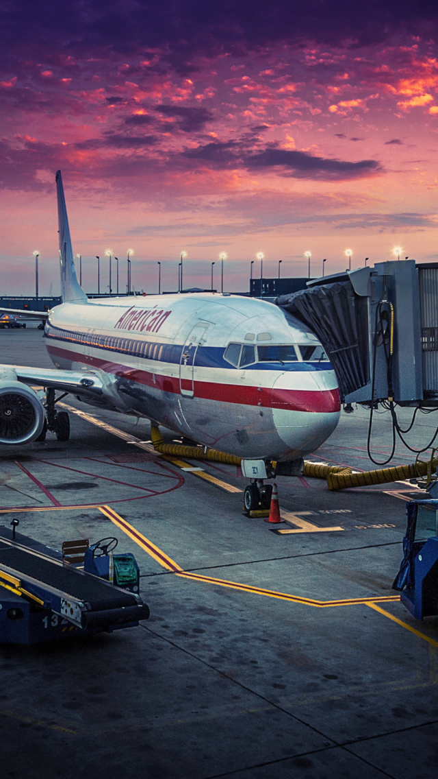 Das American Airlines Airplane Wallpaper 640x1136