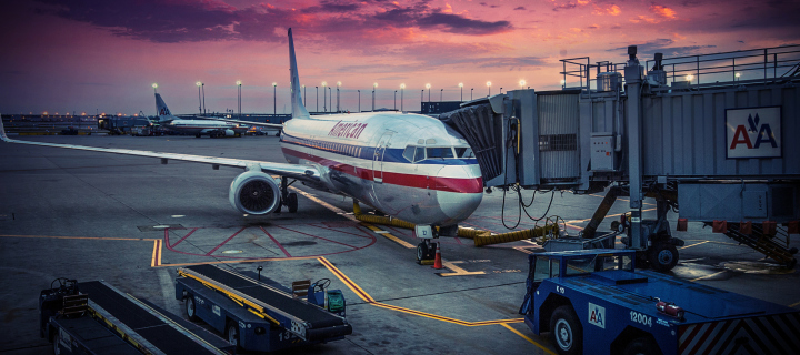 American Airlines Airplane wallpaper 720x320