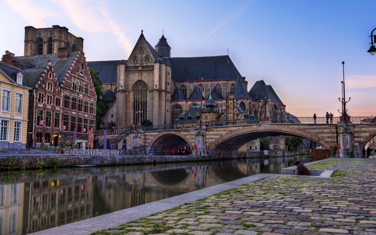 Обои Brussels River Zenne 1440x900