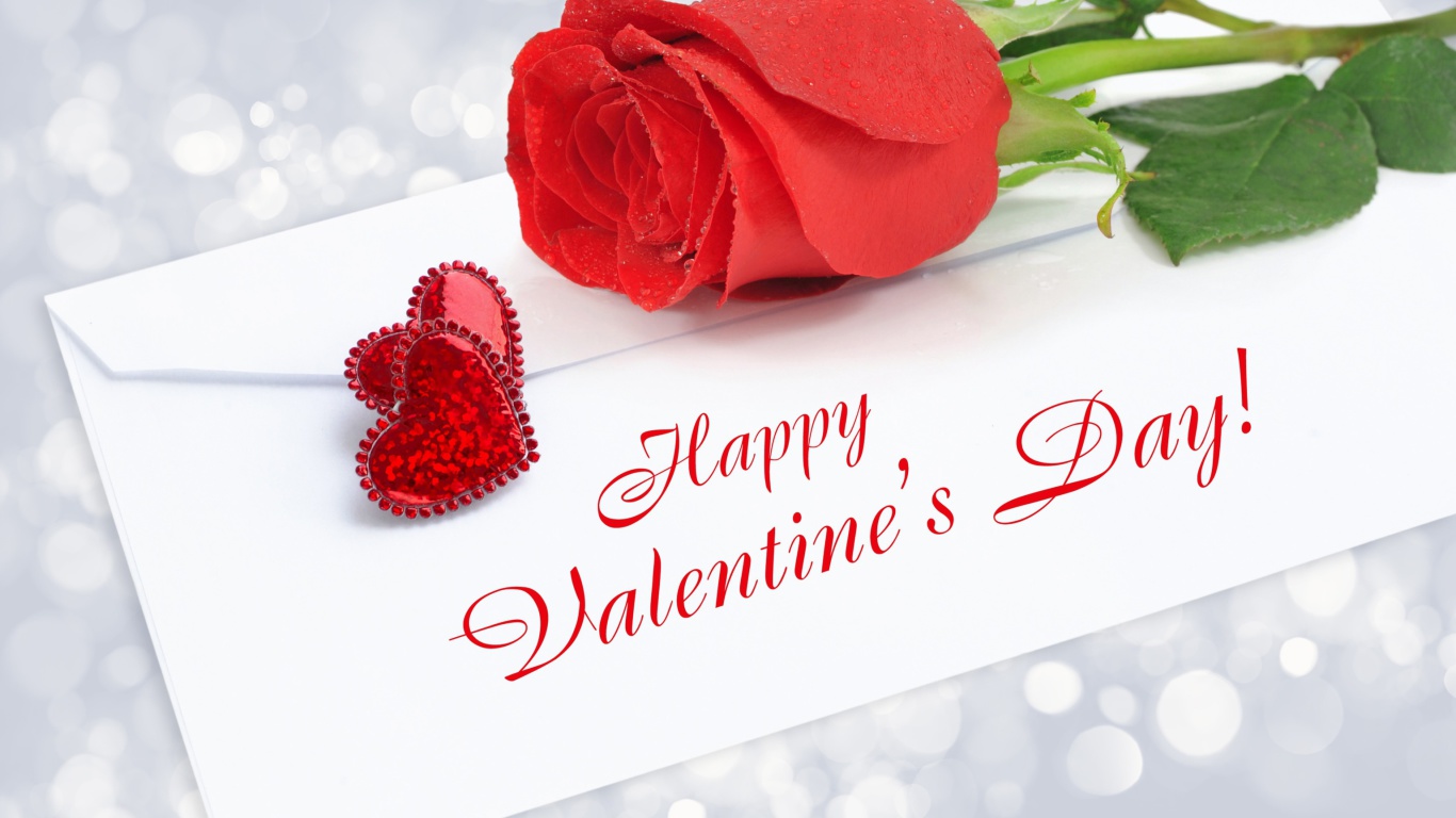 Valentines Day Greetings Card wallpaper 1366x768