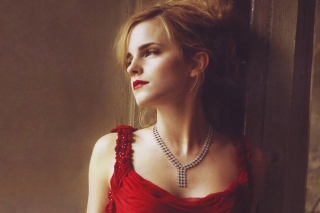 Emma Watson In Red Dress - Obrázkek zdarma 