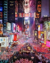 Обои New Year Eve On Times Square 176x220