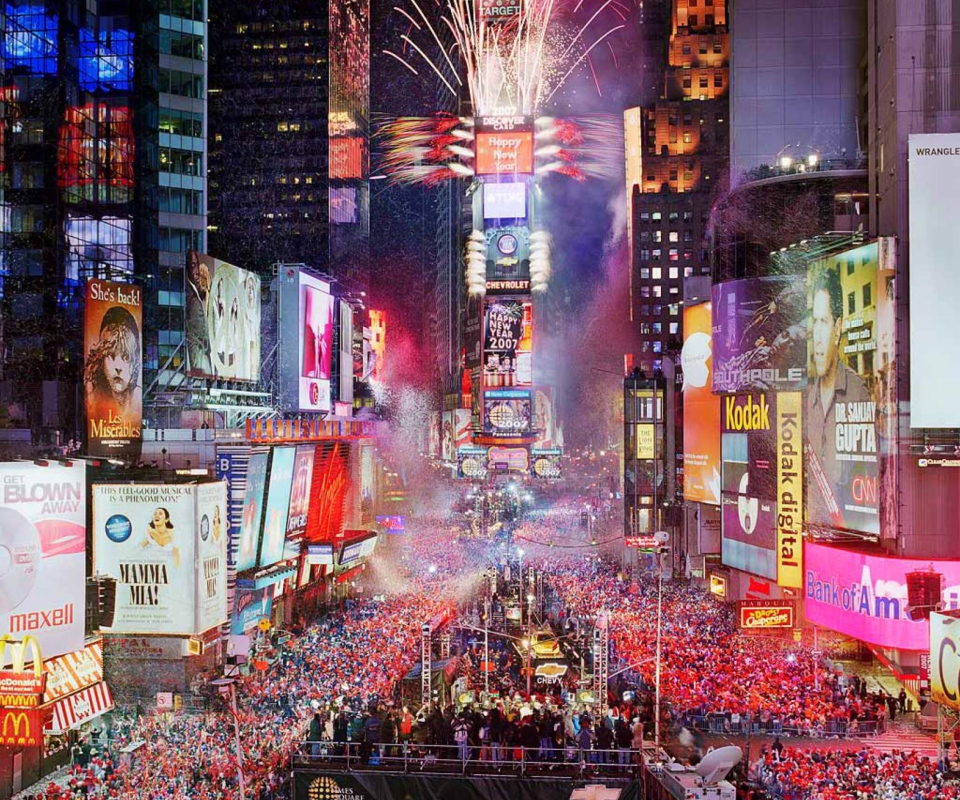 Fondo de pantalla New Year Eve On Times Square 960x800