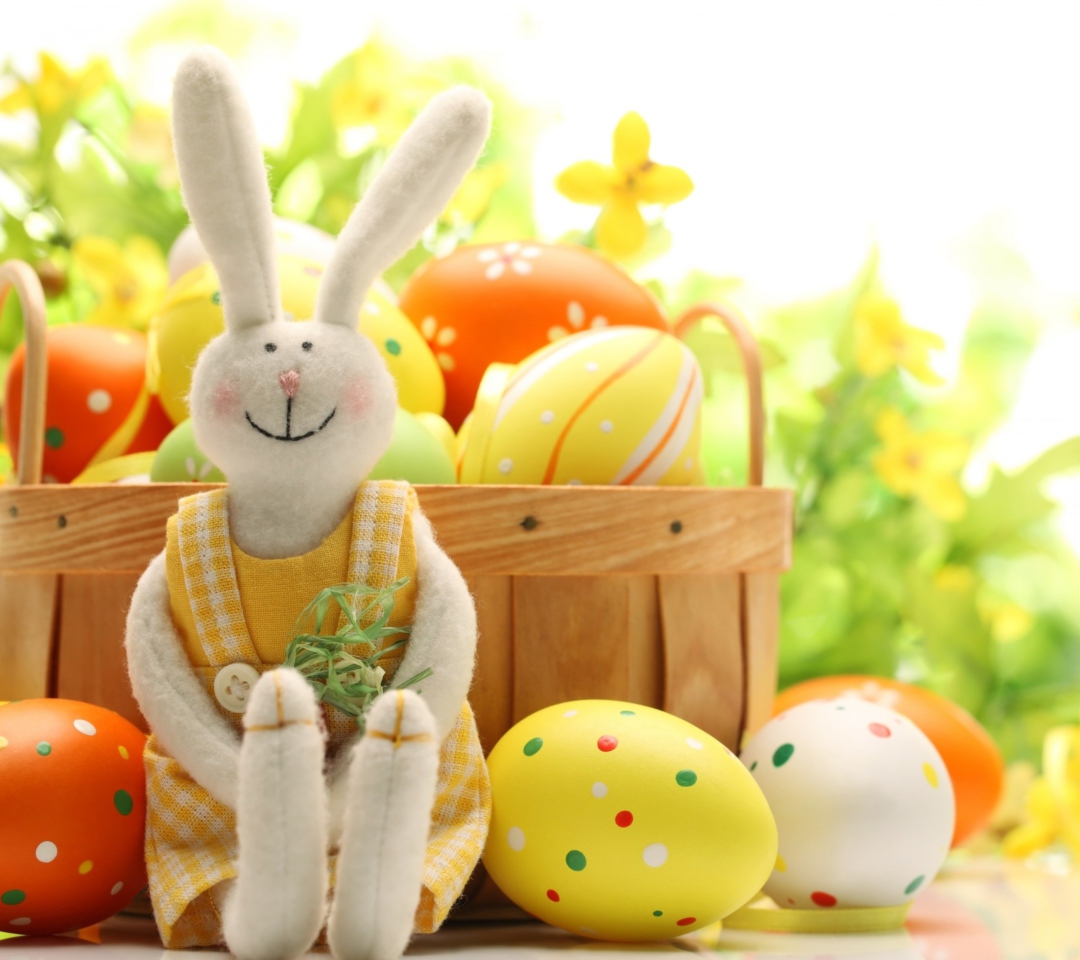 Das Cute Easter Bunny Wallpaper 1080x960