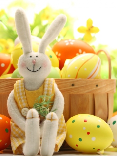 Das Cute Easter Bunny Wallpaper 240x320