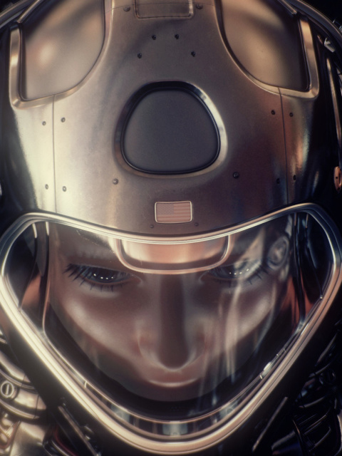 Astronaut in Space Suit wallpaper 480x640