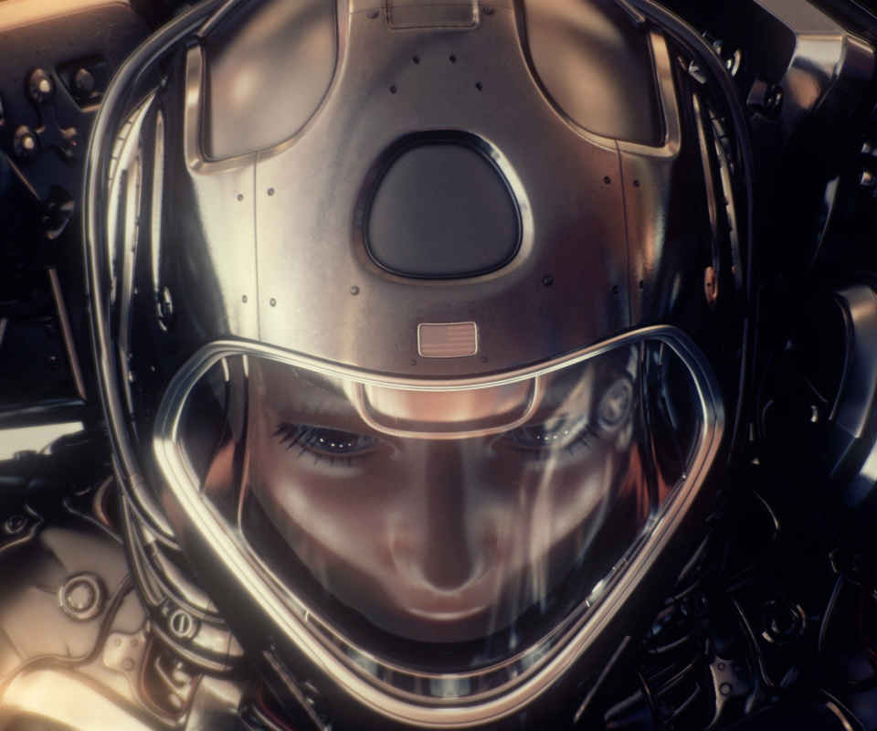 Das Astronaut in Space Suit Wallpaper 960x800