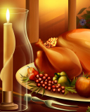 Das Thanksgiving Feast Wallpaper 128x160