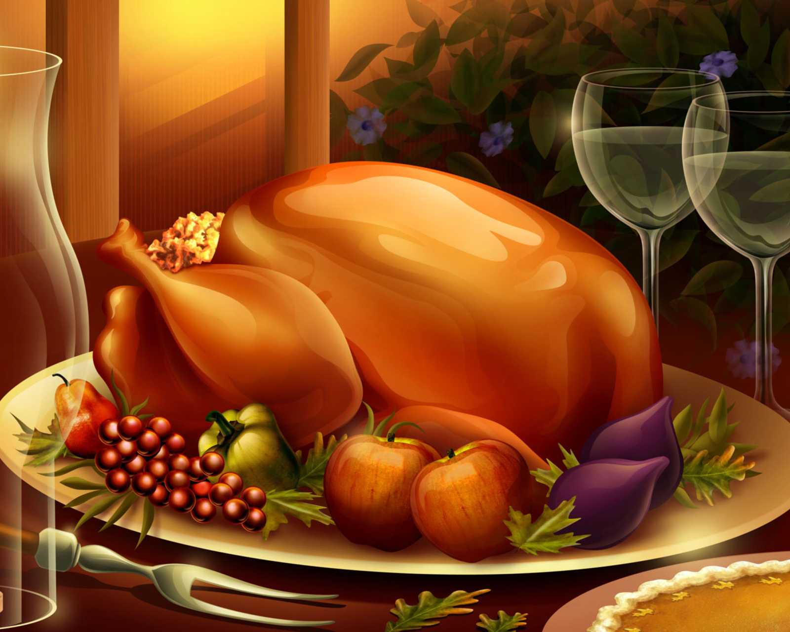 Обои Thanksgiving Feast 1600x1280