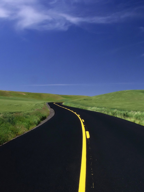 Road Landscape and Heaven screenshot #1 480x640