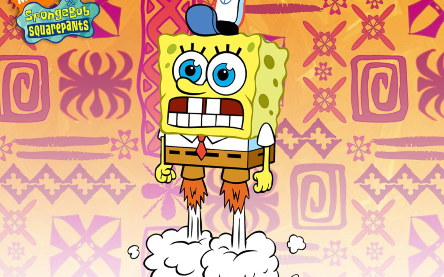 Spongebob Flying wallpaper 1440x900