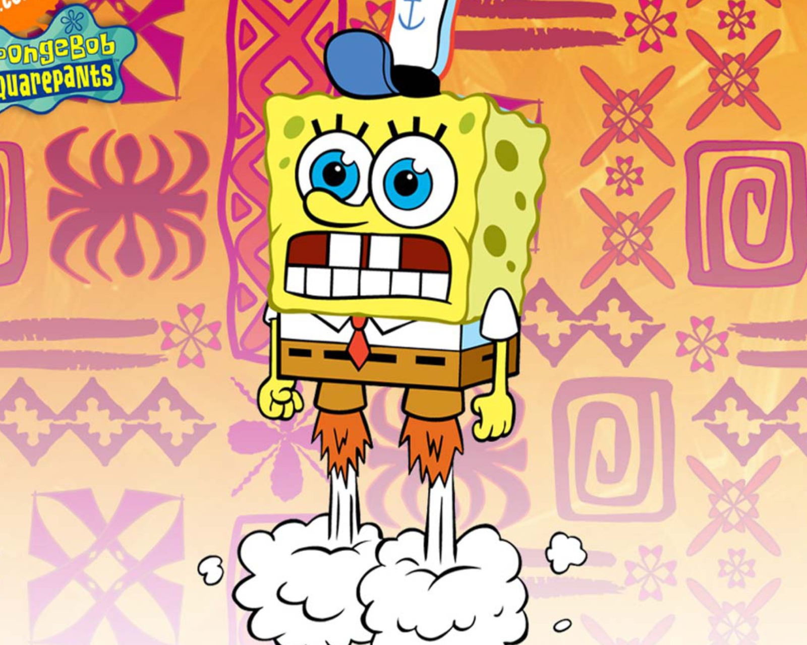 Spongebob Flying wallpaper 1600x1280