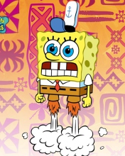 Spongebob Flying wallpaper 176x220