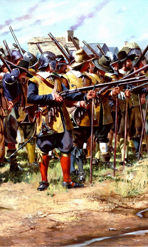 Fondo de pantalla United States ational Guard Painting 480x800