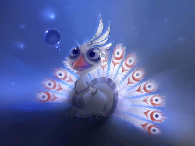 Das Cute Peacock Wallpaper 640x480
