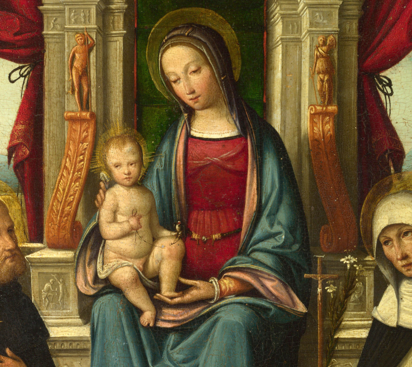 Fondo de pantalla St Dominic and Rosary 1440x1280