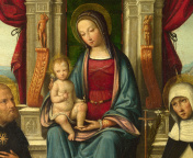 Sfondi St Dominic and Rosary 176x144