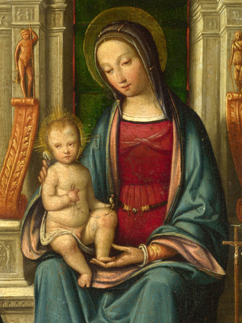 Обои St Dominic and Rosary 480x640