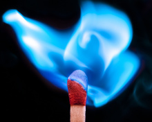 Blue flame match wallpaper 220x176