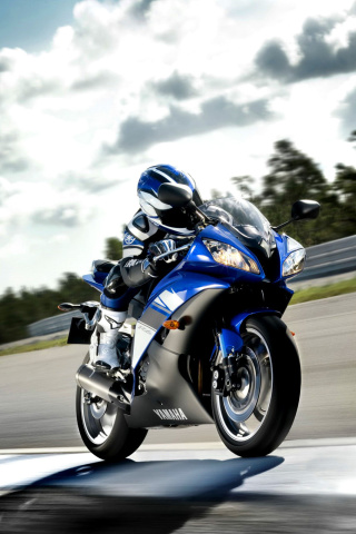 Fondo de pantalla Yamaha R6 Superbike 320x480