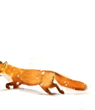 Red Fox White Snow - Obrázkek zdarma pro 132x176