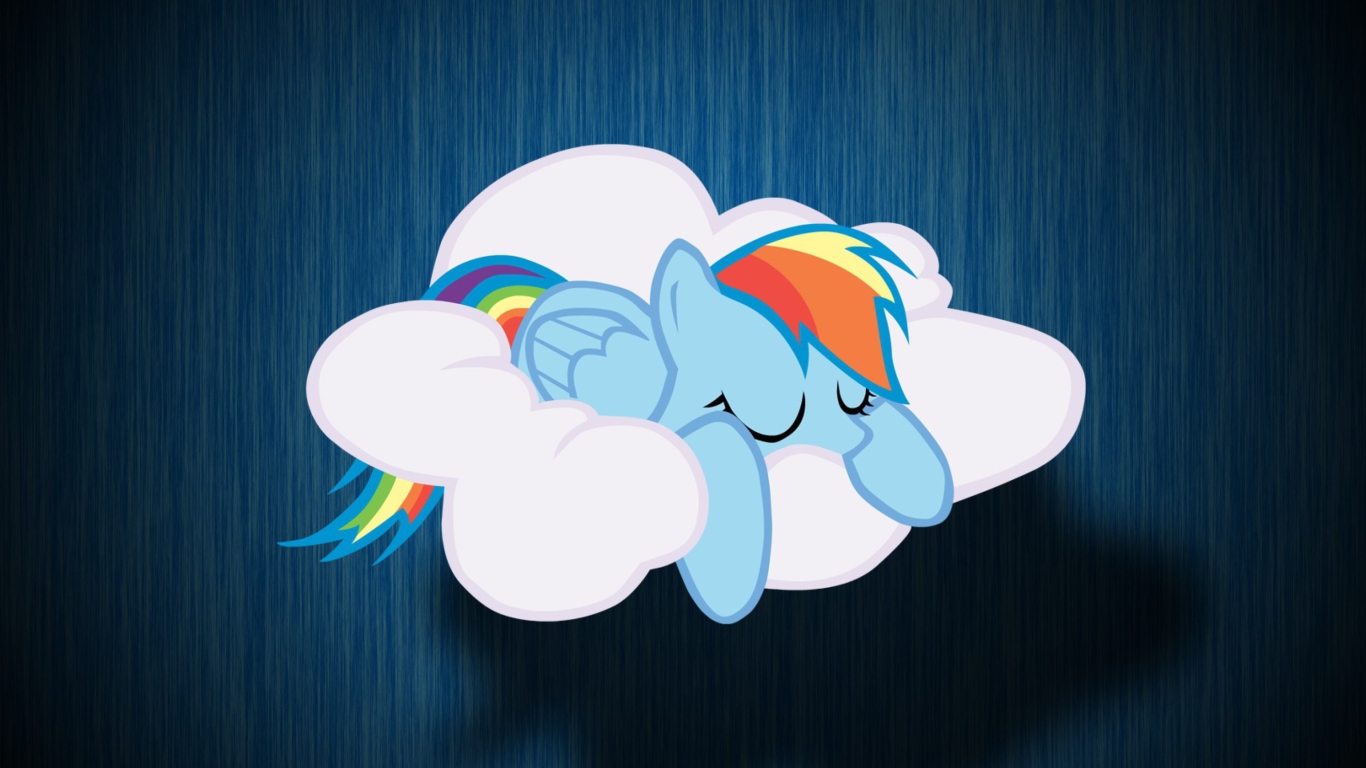 Fondo de pantalla My Little Pony, Rainbow Dash 1366x768