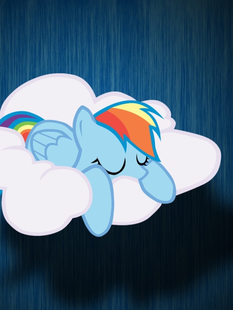 Обои My Little Pony, Rainbow Dash 480x640