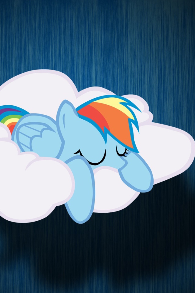 Fondo de pantalla My Little Pony, Rainbow Dash 640x960
