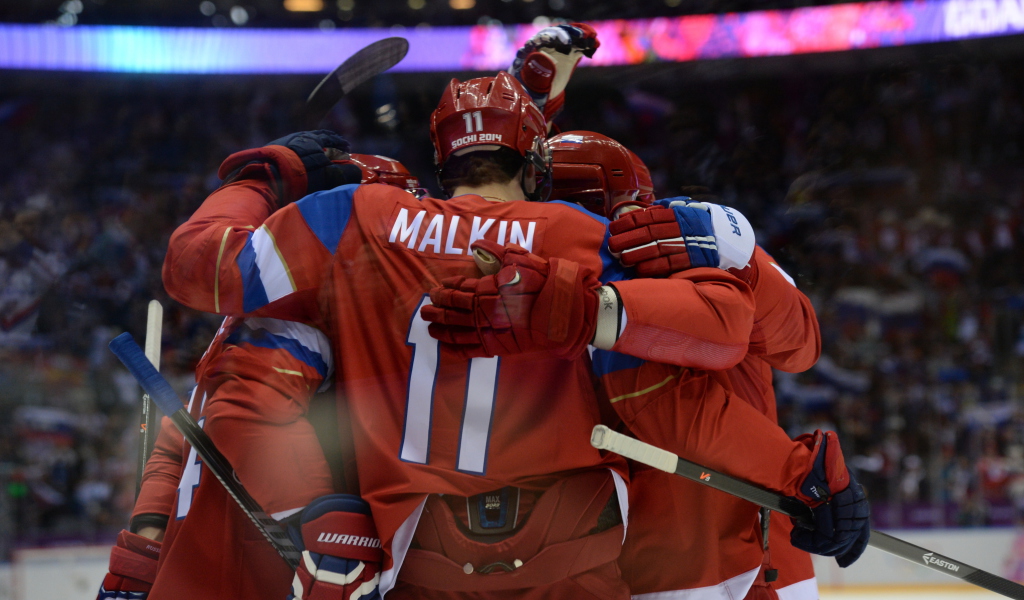 Sfondi 2014 Winter Olympics Hockey Team Russia 1024x600