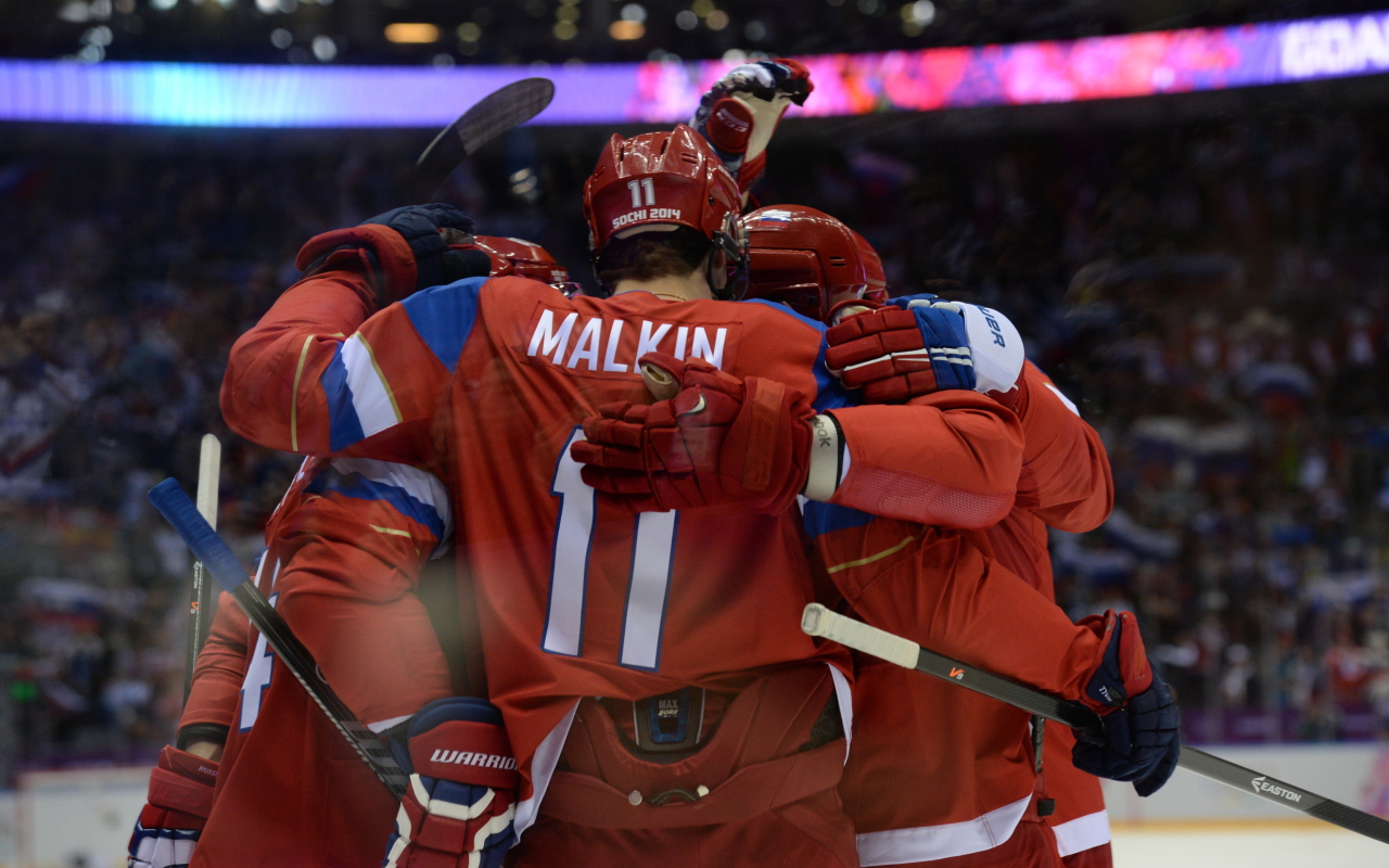 Sfondi 2014 Winter Olympics Hockey Team Russia 1280x800