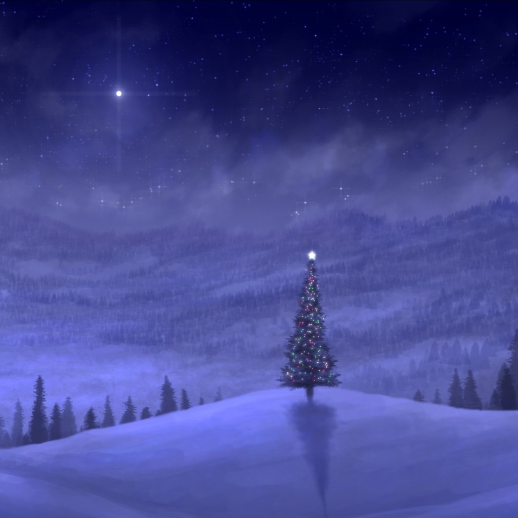 Fondo de pantalla Christmas Tree 1024x1024