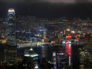 Fondo de pantalla Hong Kong Night Tour 320x240