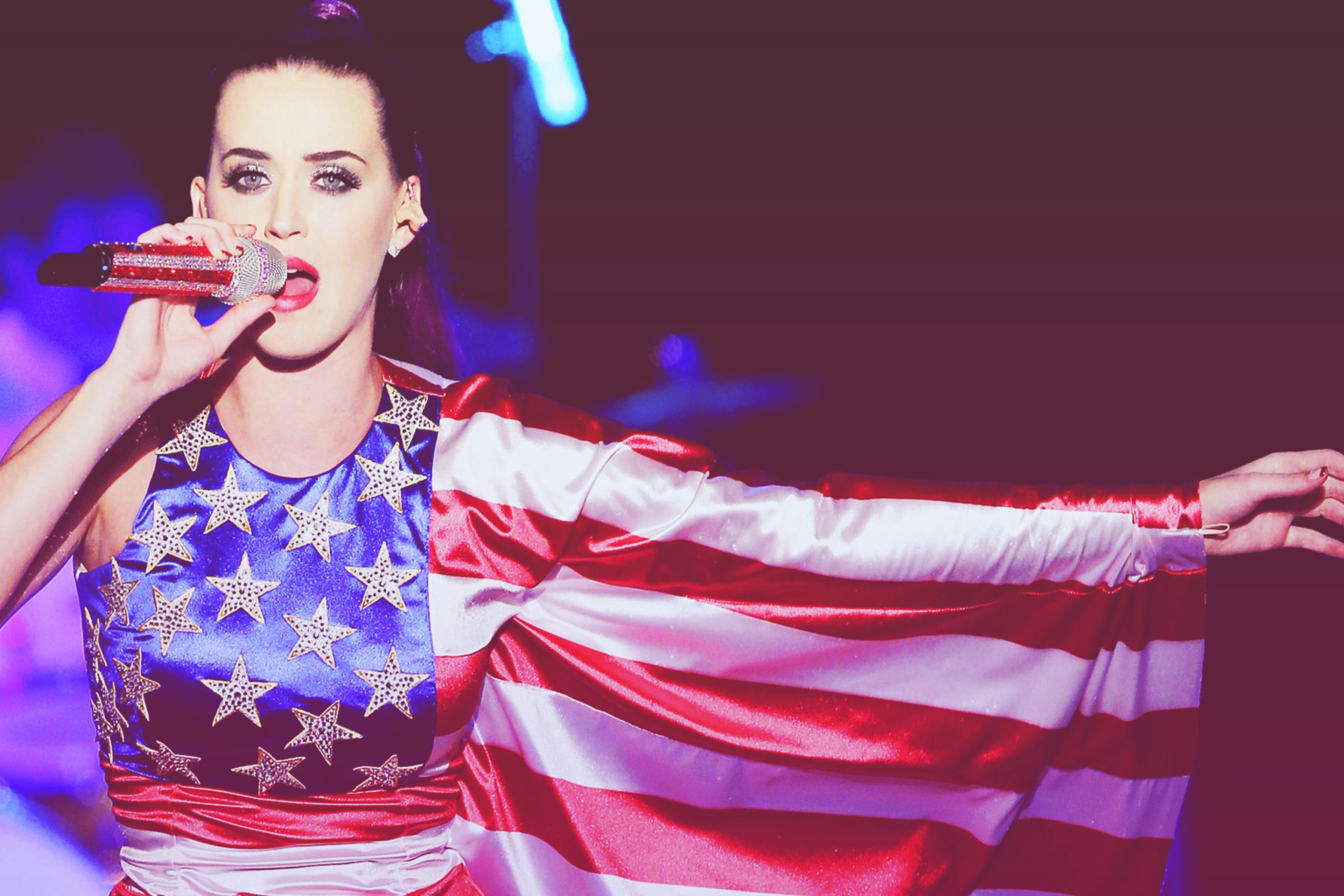 Katy Perry In American Flag Dress wallpaper 2880x1920
