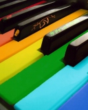 Fondo de pantalla Rainbow Piano 128x160