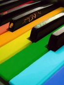 Das Rainbow Piano Wallpaper 132x176