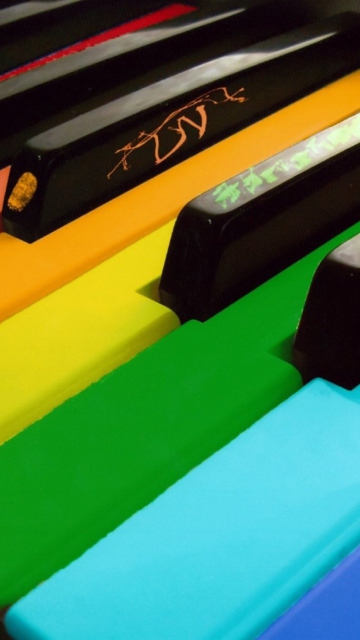 Das Rainbow Piano Wallpaper 360x640