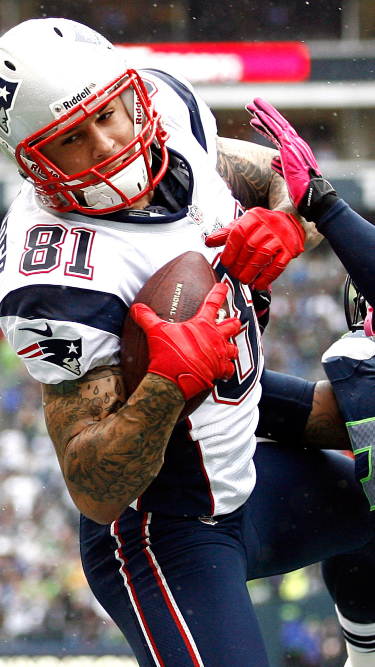 Screenshot №1 pro téma Aaron Hernandez - New England Patriots 750x1334