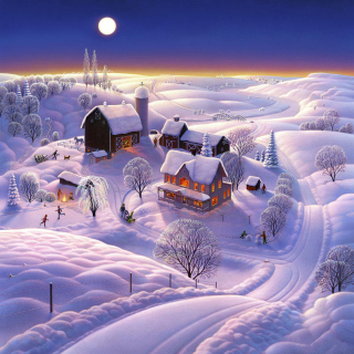 Winter Night - Obrázkek zdarma pro 1024x1024