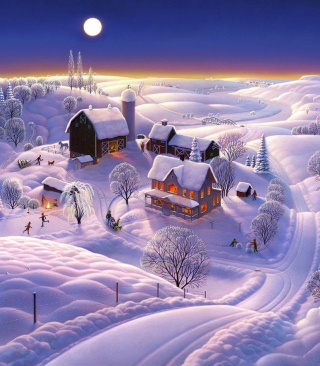 Winter Night - Obrázkek zdarma pro 176x220