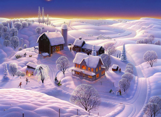 Kostenloses Winter Night Wallpaper für Android, iPhone und iPad