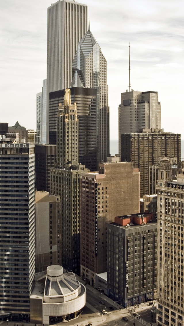 Das Chicago, Illinois, USA Wallpaper 640x1136